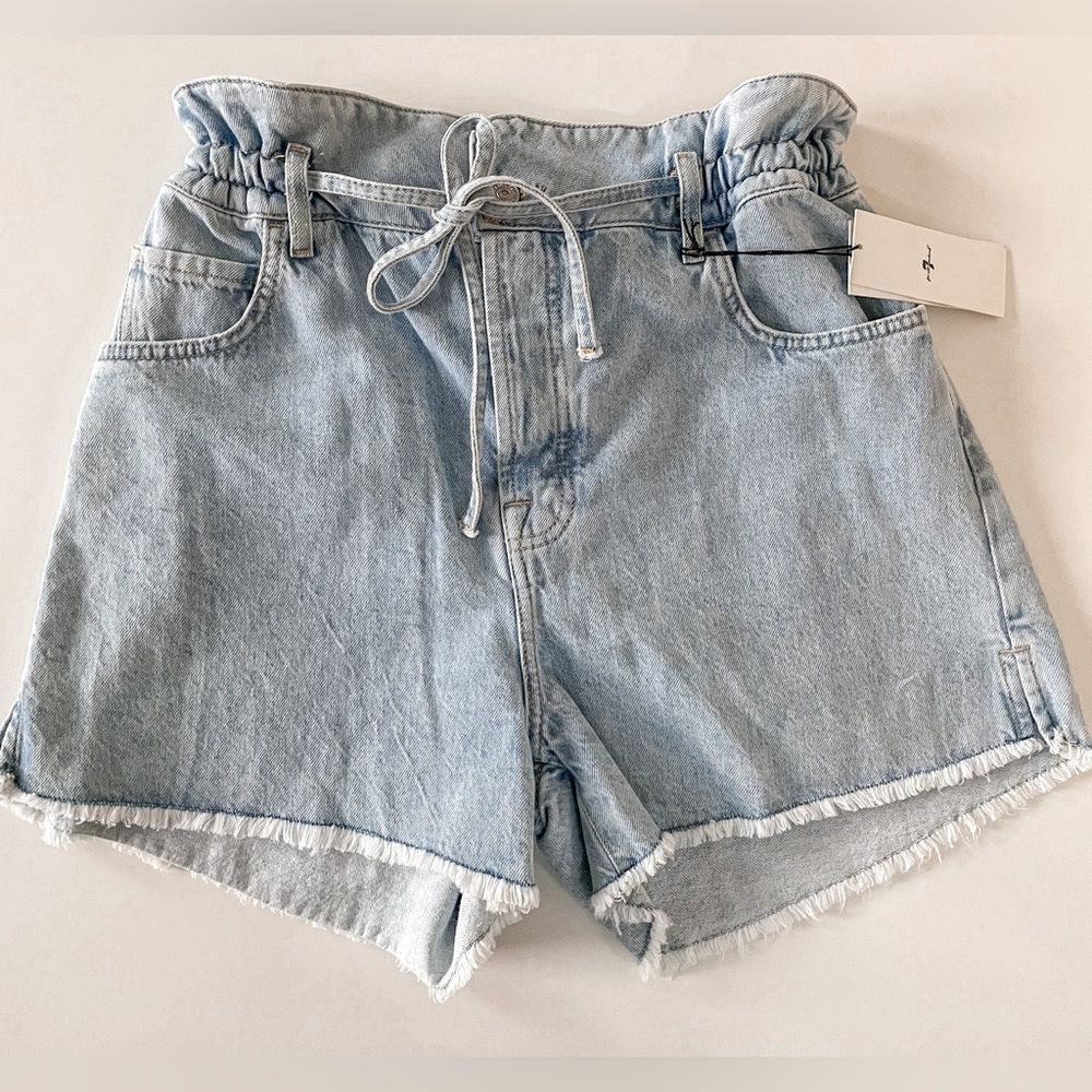 7 FOR ALL MANKIND PAPERBAG SHORT IN TUBEROSE 183/009